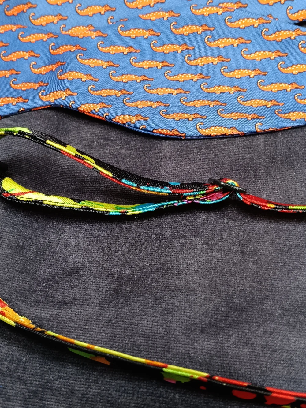 Gator Bow Tie - And Splatter Pattern Fun Tie For Boys Both Adjustable